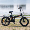 Hitway BK11 Fatbike 20 x 4.0 – Elektrische Vouwfiets – 250W motor- 25km/h - Zwart Oranje AE-trading