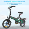 Hitway BK2 Vouwfiets elektrische fiets E-bike Zwart Groen AE-trading