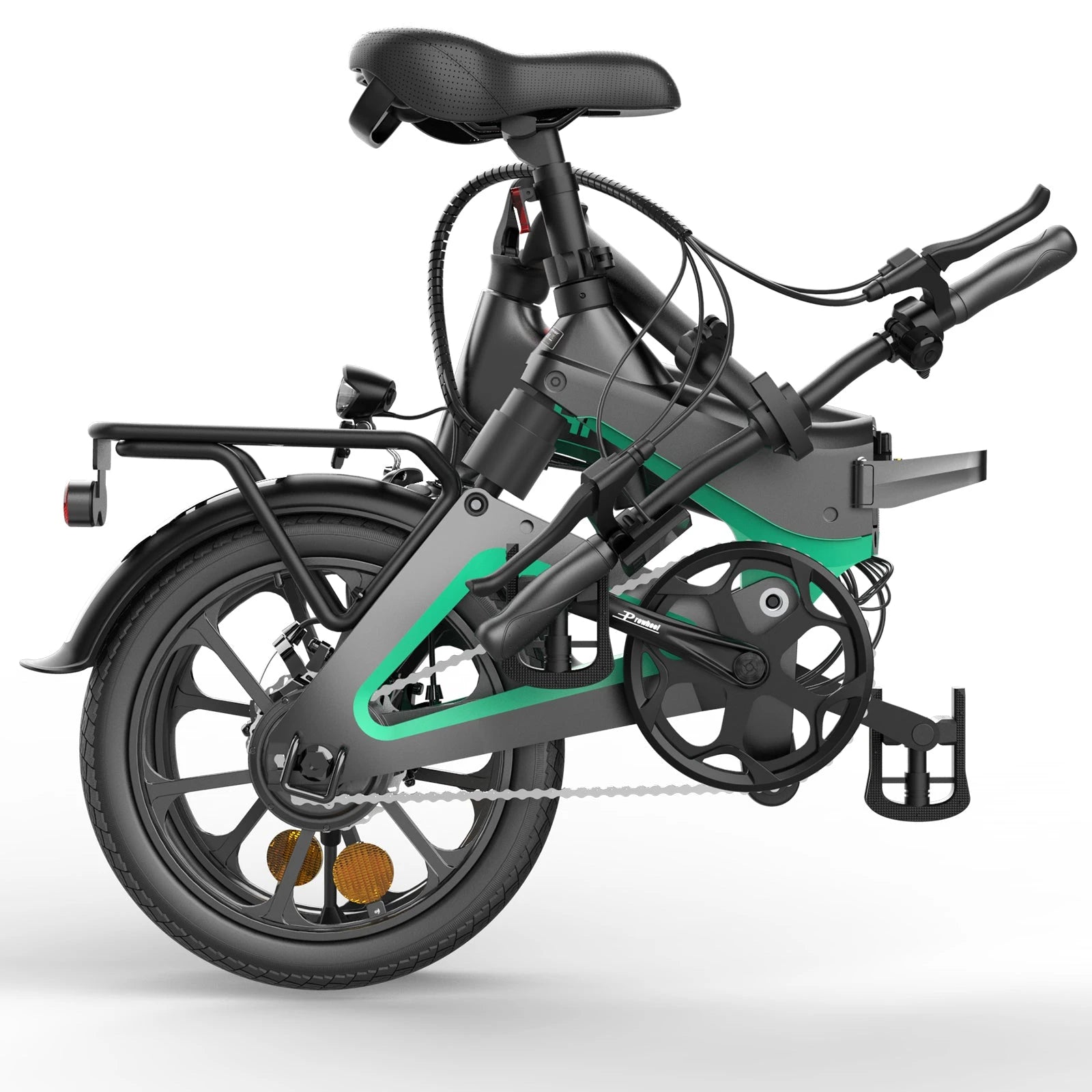 Hitway BK2 Vouwfiets elektrische fiets E-bike Zwart Groen AE-trading