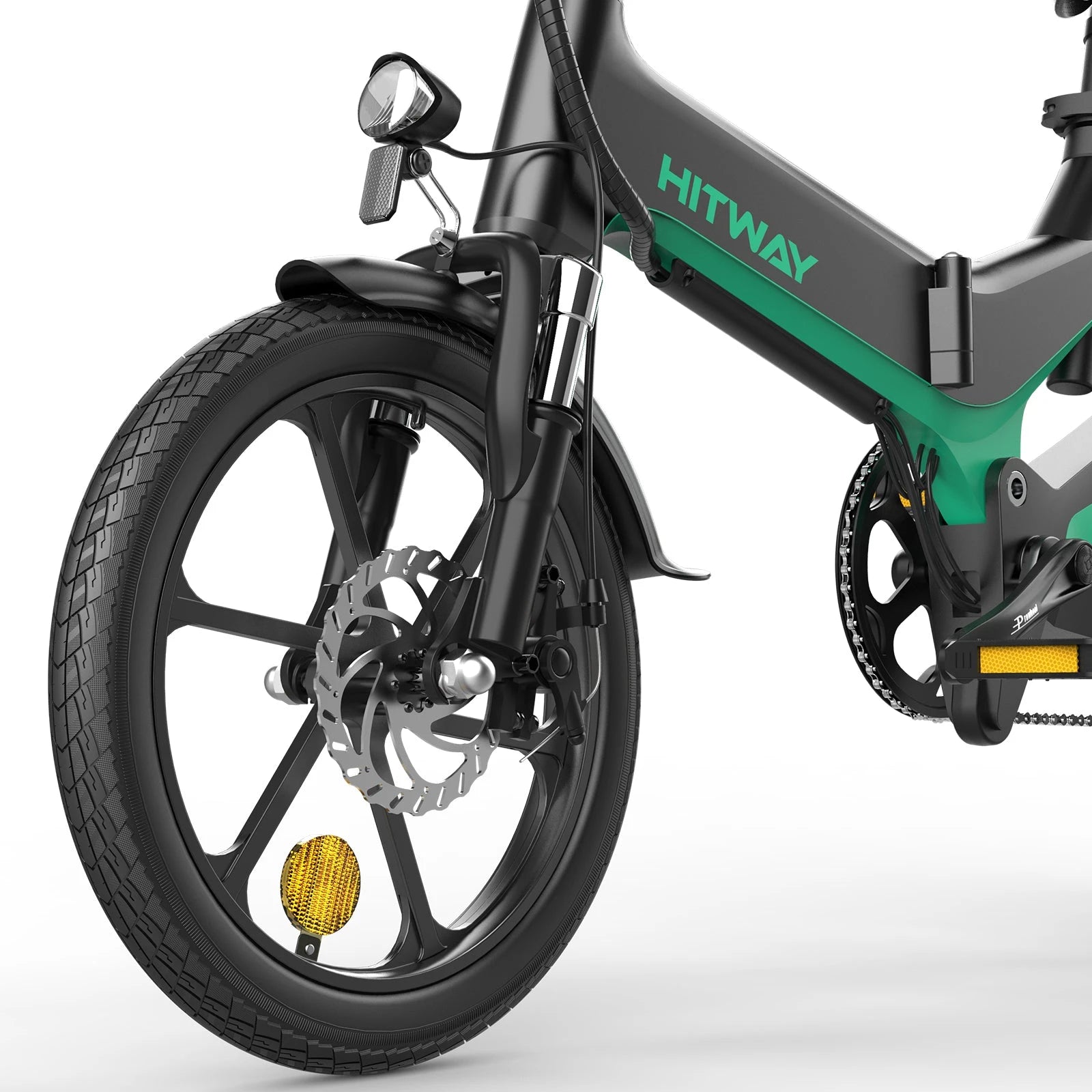 Hitway BK2 Vouwfiets elektrische fiets E-bike Zwart Groen AE-trading