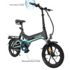 Hitway BK2 Vouwfiets elektrische fiets E-bike Zwart Groen AE-trading