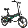 Hitway BK2 Vouwfiets elektrische fiets E-bike Zwart Groen AE-trading