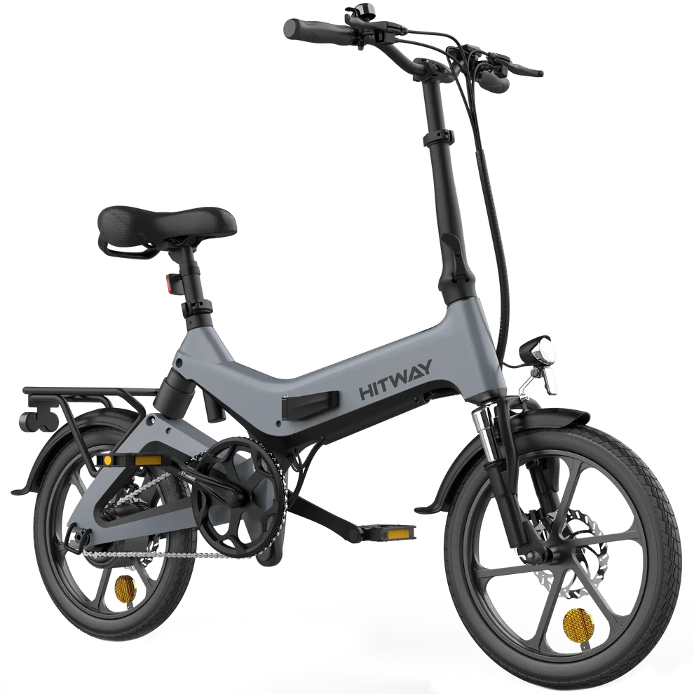 Hitway BK2 Vouwfiets elektrische fiets E-bike Grijs AE-trading