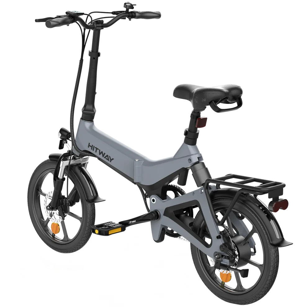 Hitway BK2 Vouwfiets elektrische fiets E-bike Grijs AE-trading