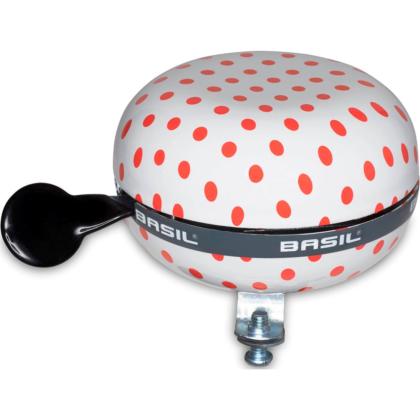 Basil bel Ding Dong 80mm Polkadot wit/rood - AE-trading