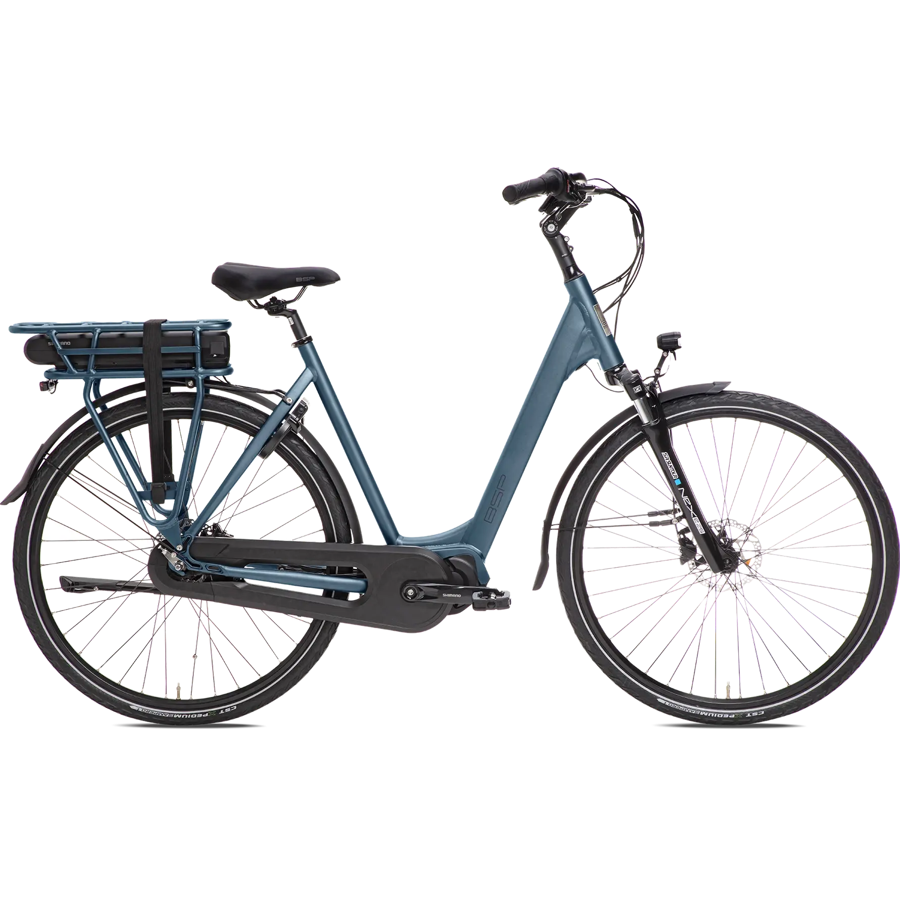 BSP Boozz Women Elektrische fiets Damesfiets E-Bike 504 Wh - S 51cm - Deep Sky Blue - Donkerblauw - AE-trading