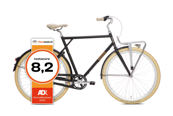 BSP Gaev Herenfiets Onyx Zwart XL Stalen Frame Retro Design - AE-trading