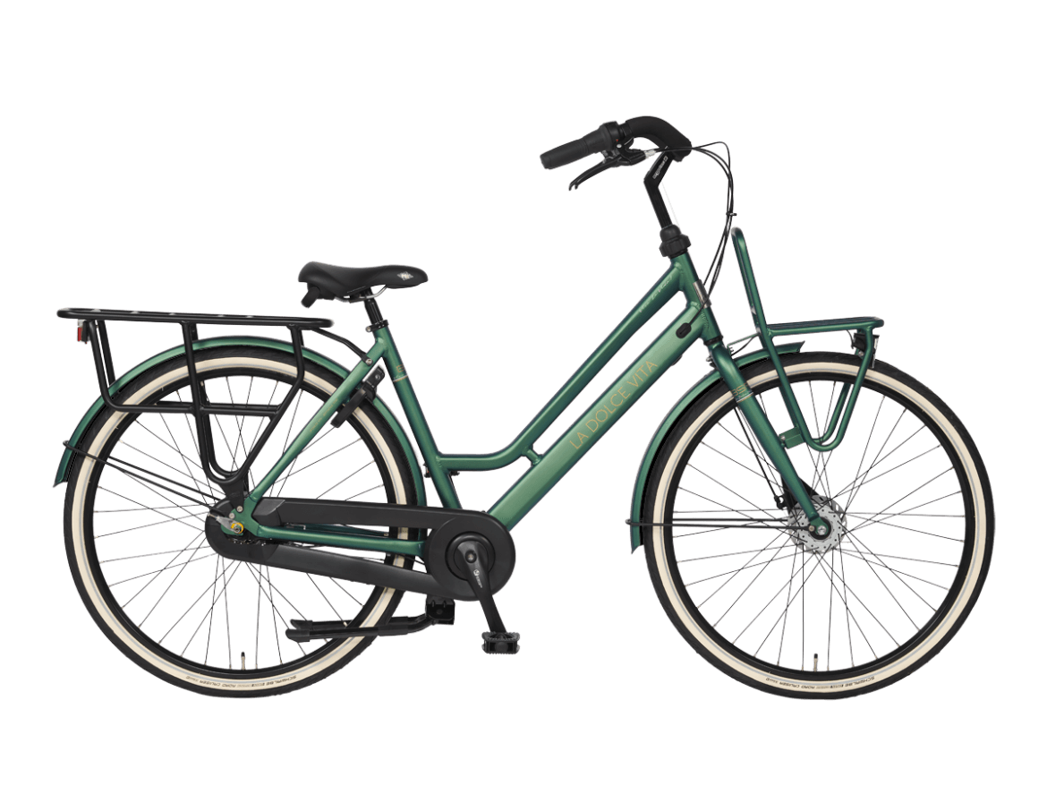 BSP La Dolce Vita Fiets Emerald Green Matt S Kinderzitjes Stuurblokkering Dubbele Standaard - AE-trading