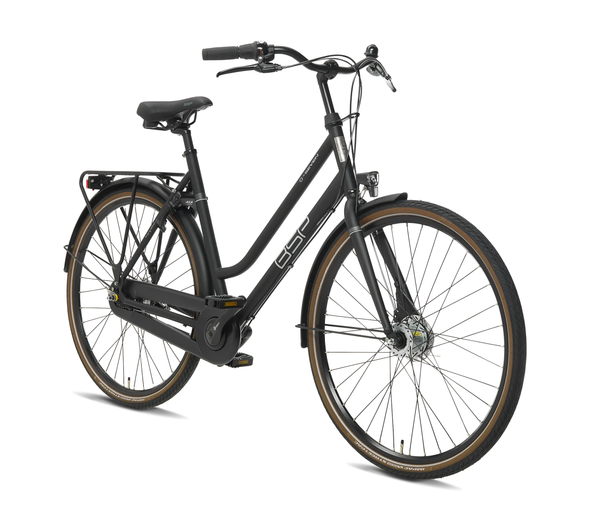 BSP O-Seven N7 Damesfiets Onyx Zwart M - Moderne Stadsfiets en Woon-Werk Fiets - AE-trading