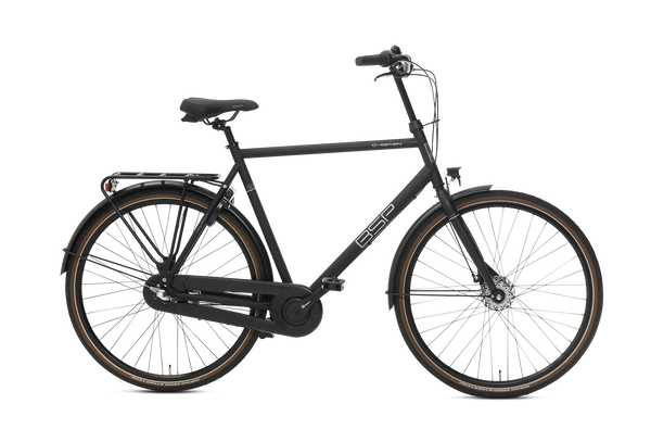 BSP O-Seven N7 Herenfiets Onyx Zwart L Moderne Alleskunner Stadsfiets - AE-trading