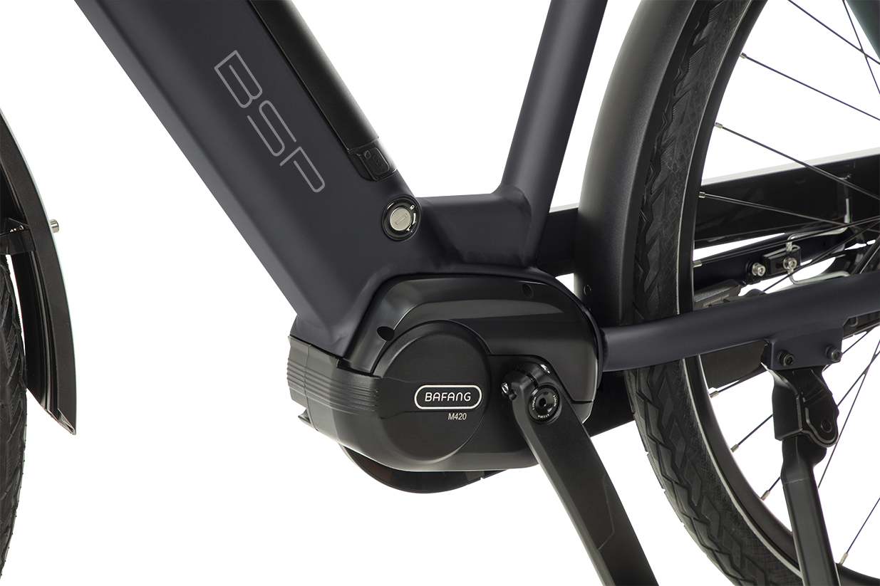 BSP Topaz M Elektrische Fiets 56cm – Middenmotor 80Nm, 470Wh Intube Accu, Shimano Nexus 7, Hydraulische Schijfremmen – Onyx Black Matt - AE-trading