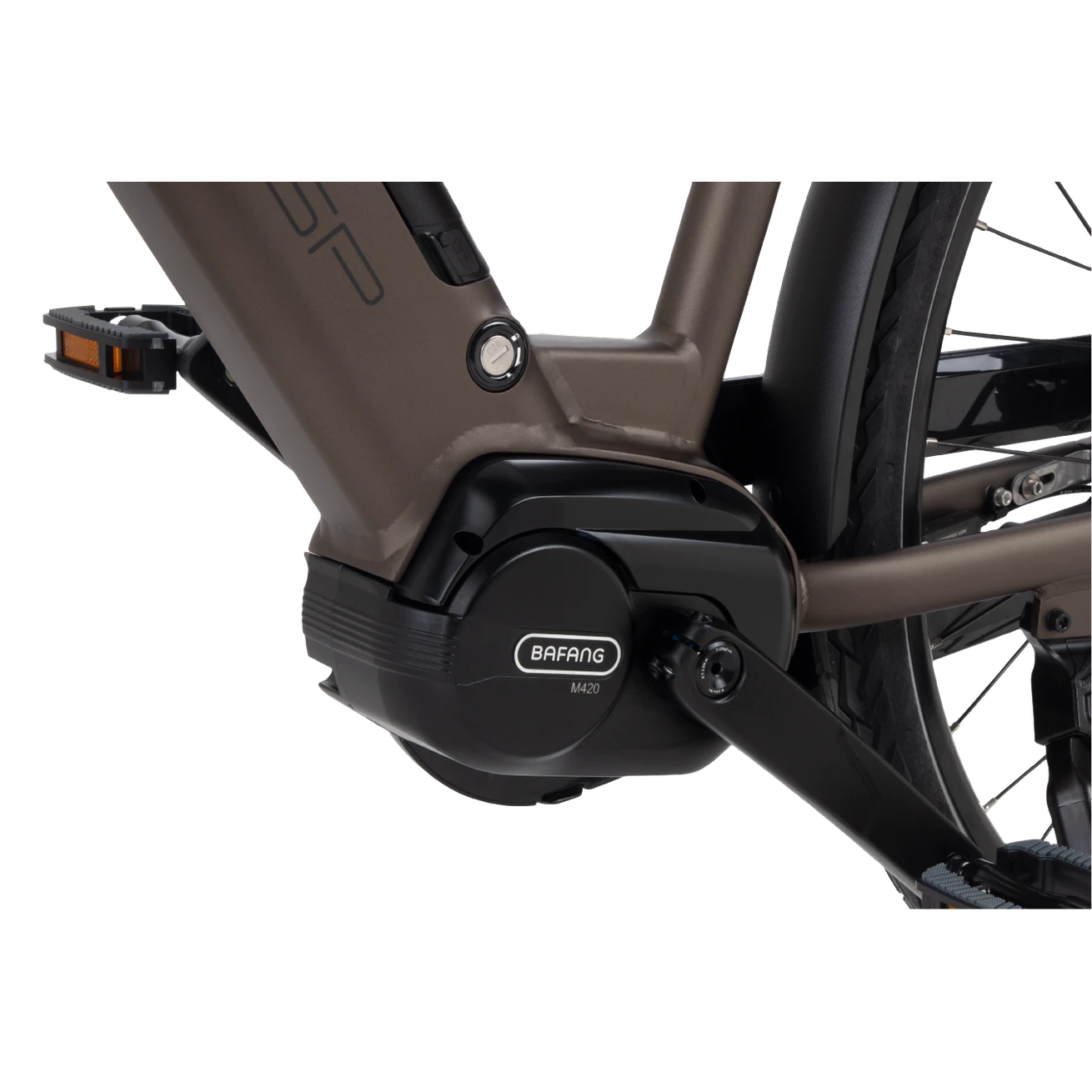 BSP Topaz M – Elektrische Stadsfiets 28 inch – Bafang M420 Middenmotor – 470Wh Intube Accu – Shimano Nexus 7 – Dark Oak - AE-trading