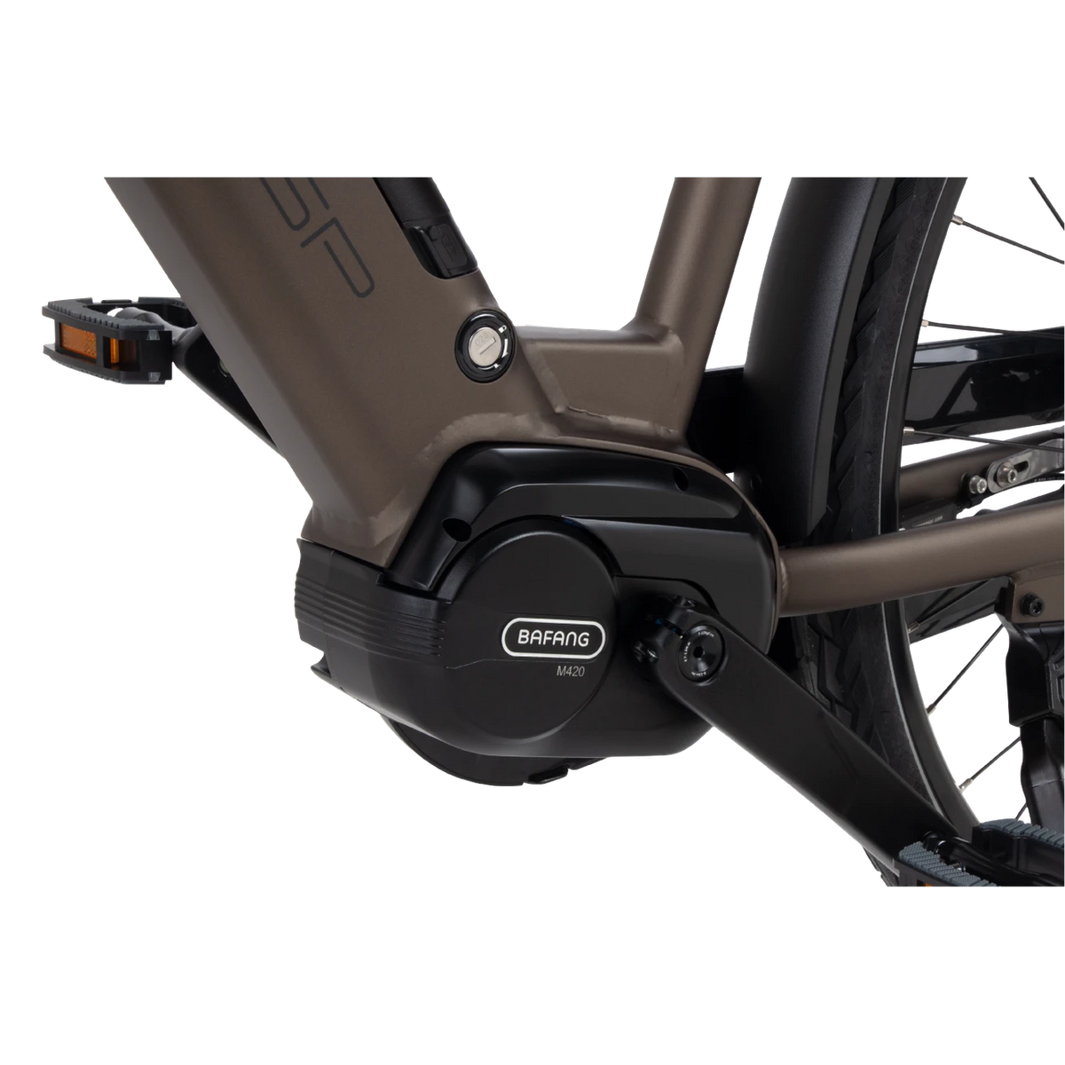 BSP Topaz M – Elektrische Stadsfiets 28 inch – Bafang M420 Middenmotor – 470Wh Intube Accu – Shimano Nexus 7 – Dark Oak - AE-trading