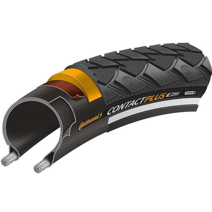 Continental btb Contact Plus 28 x 1.75 zw refl - AE-trading