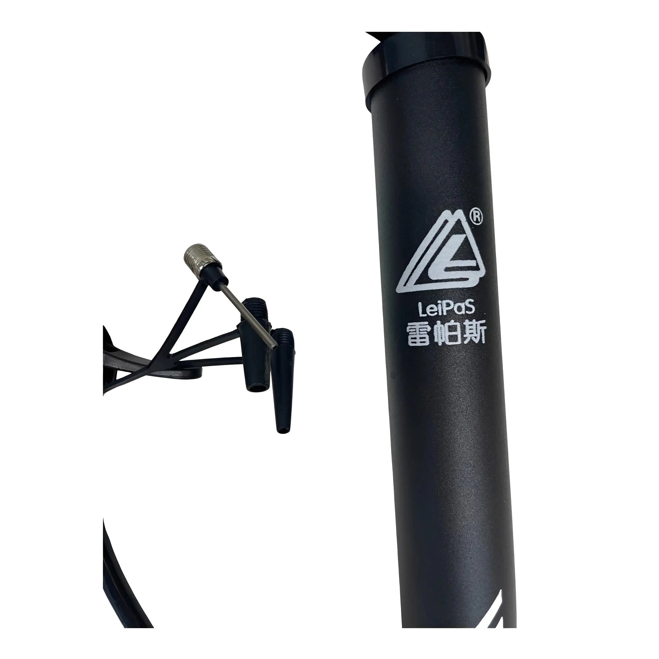 Bandenpomp Fatbike LeiPas Fietspomp met 3 Opzetstukjes - AE-trading