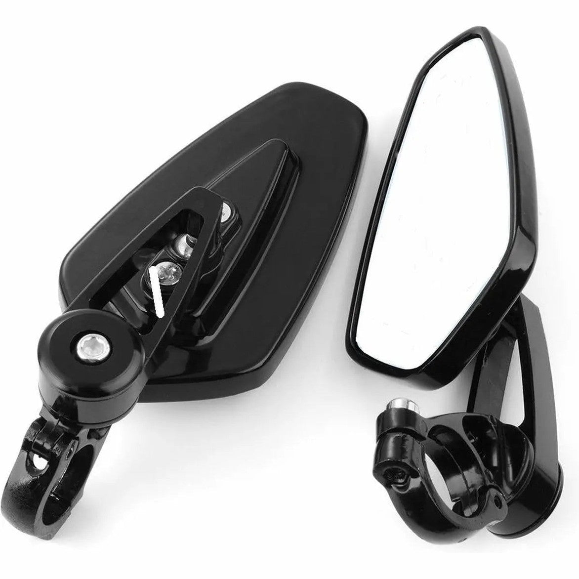 Bar end spiegels zwart scooter motor - Anroc - AE-trading