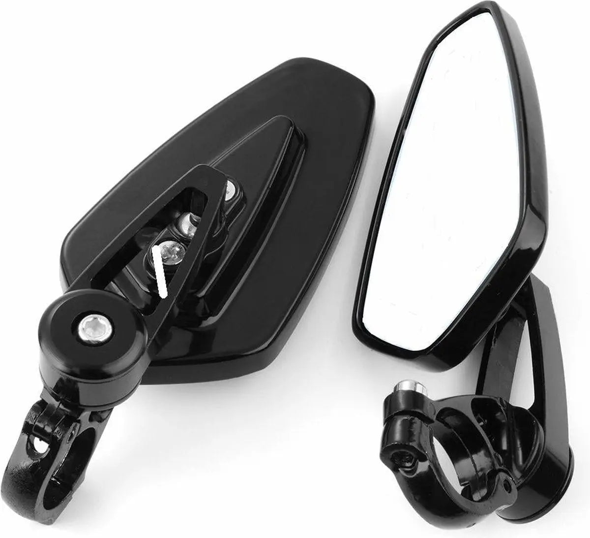 Bar end spiegels zwart scooter motor - Anroc - AE-trading