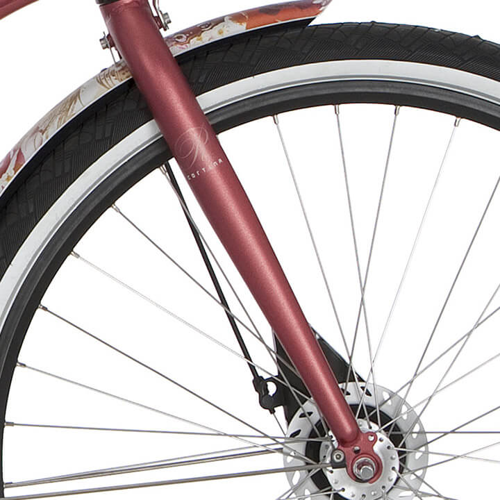 Cortina voorvork Roots red metallic matt - AE-trading