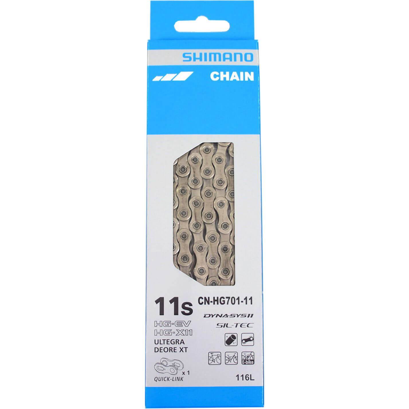 Shimano ketting HG701 Ultegra / XT 11v 116s - AE-trading