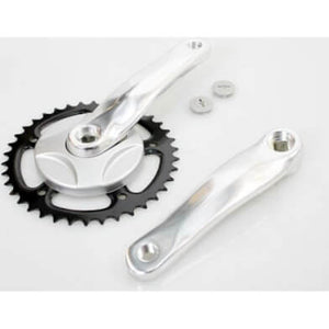 crankstel 38t 152 m disc alu zilver - AE-trading