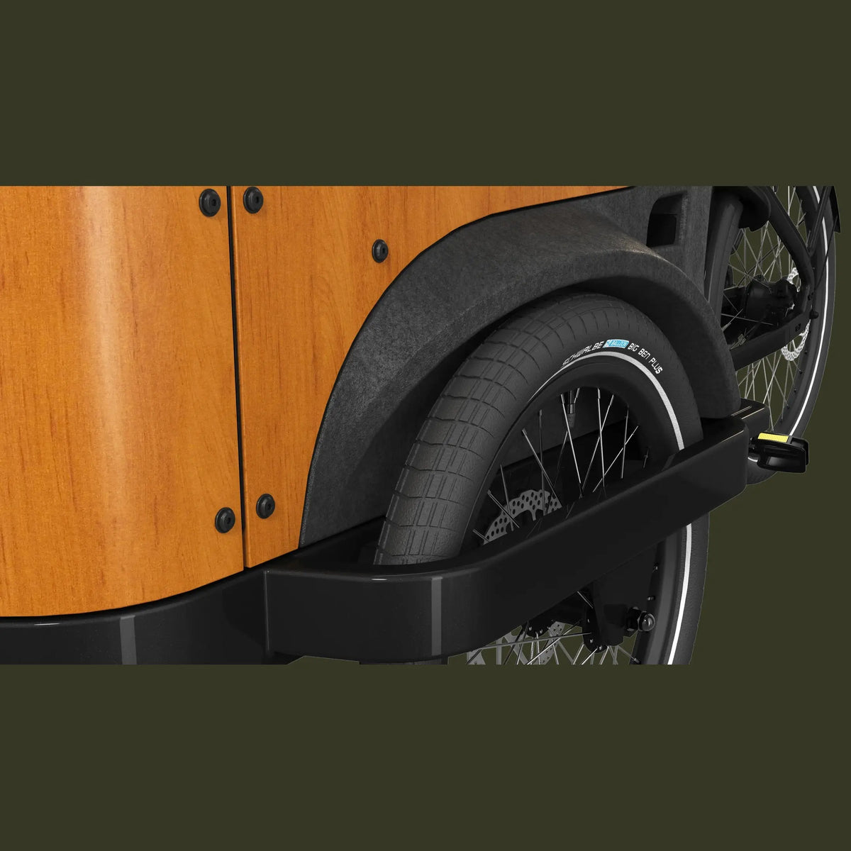 Cangoo Buckle Up – Elektrische Bakfiets - Hout/Zwart - AE-trading