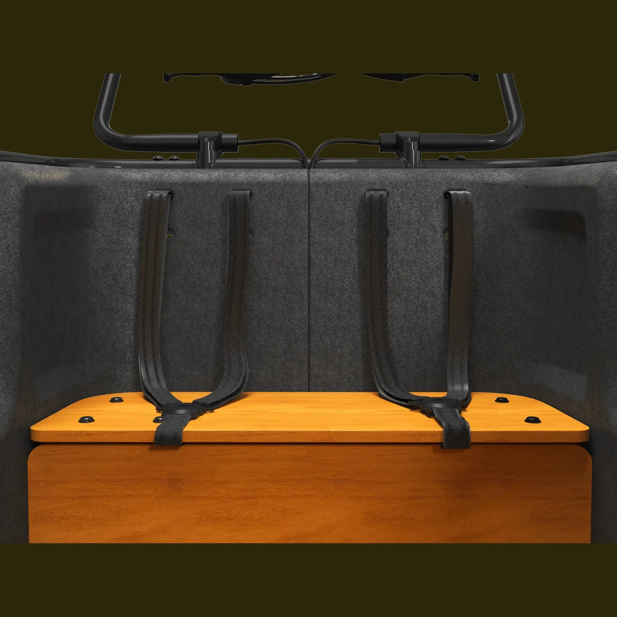 Cangoo Buckle Up – Elektrische Bakfiets - Hout/Zwart - AE-trading