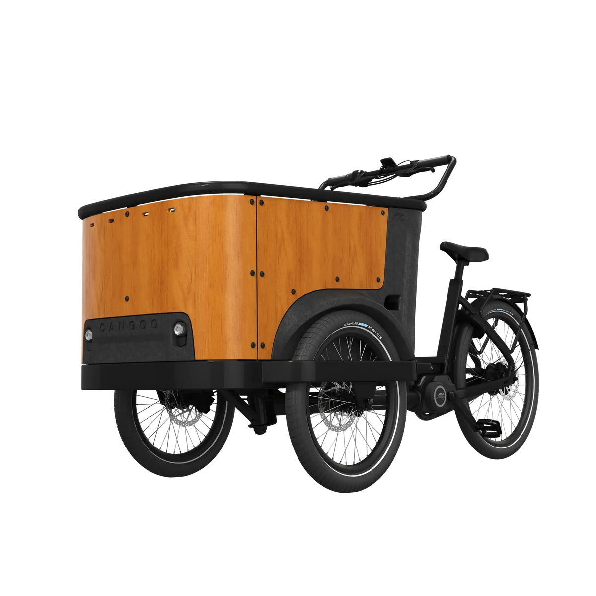 Cangoo Buckle Up – Elektrische Bakfiets - Hout/Zwart - AE-trading