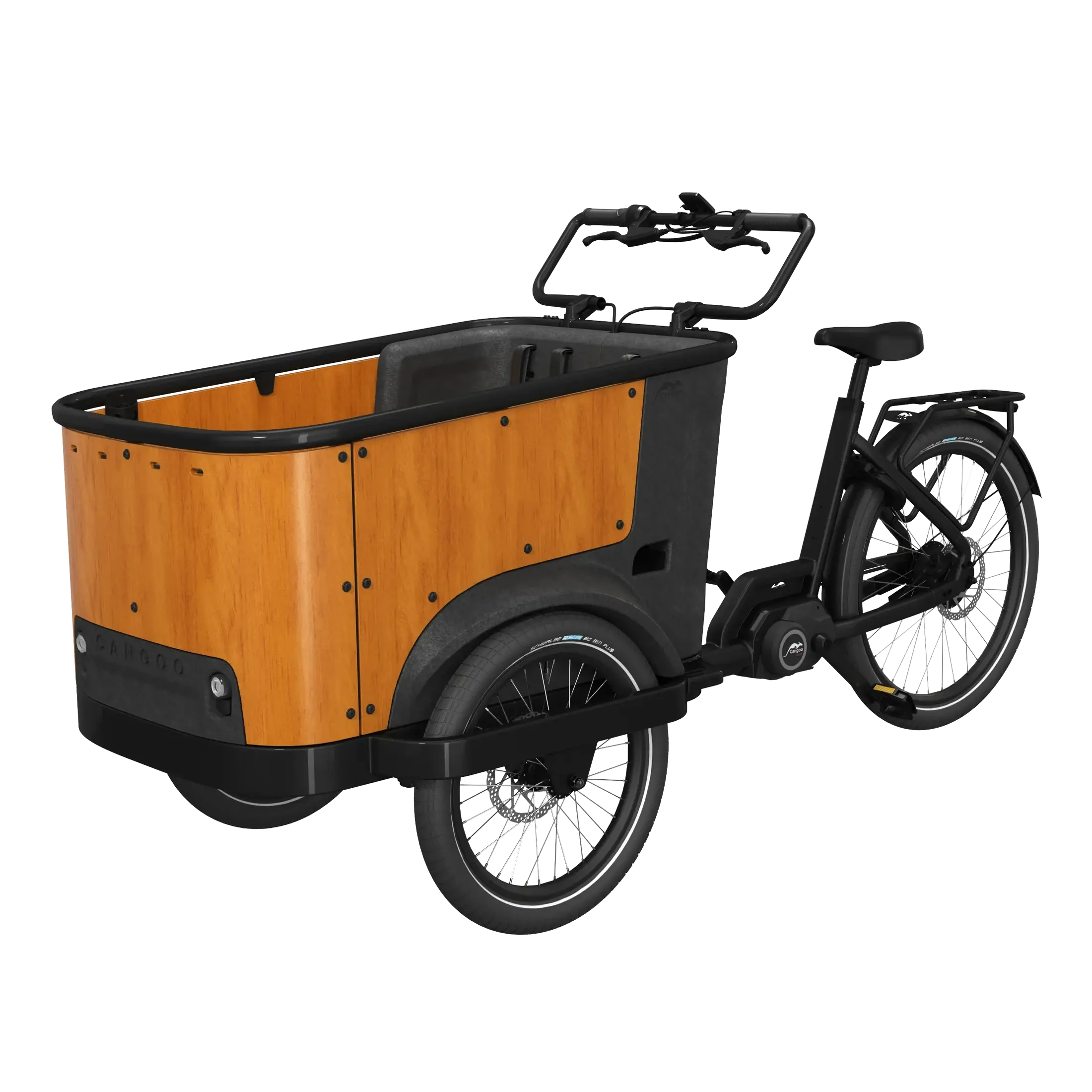 Cangoo Buckle Up – Elektrische Bakfiets met 3 Wielen – 250W Middenmotor – 13Ah Accu – Hydraulische Schijfremmen – 4 Kinderzitplaatsen - AE-trading
