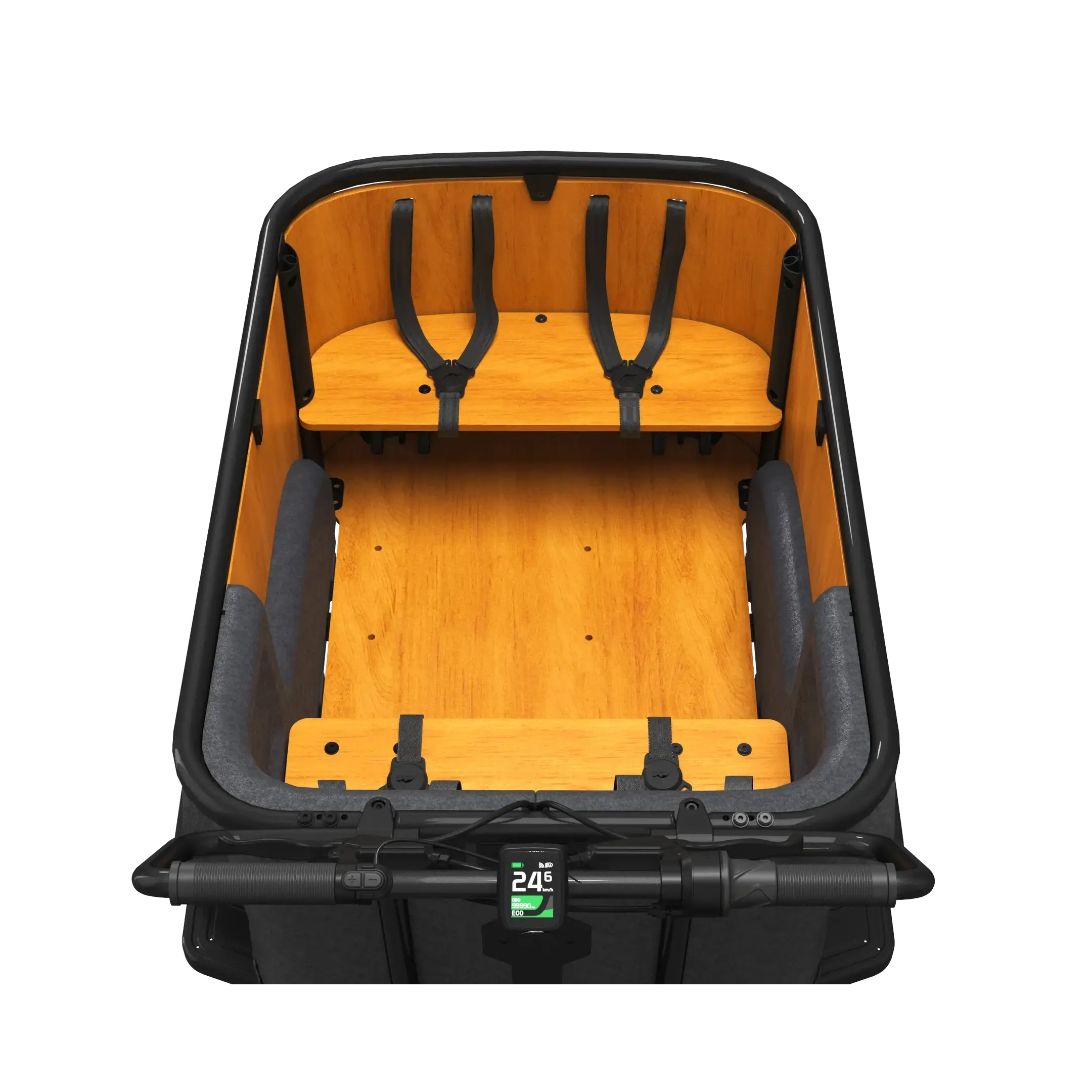 Cangoo Buckle Up – Elektrische Bakfiets met 3 Wielen – 250W Middenmotor – 13Ah Accu – Hydraulische Schijfremmen – 4 Kinderzitplaatsen - AE-trading