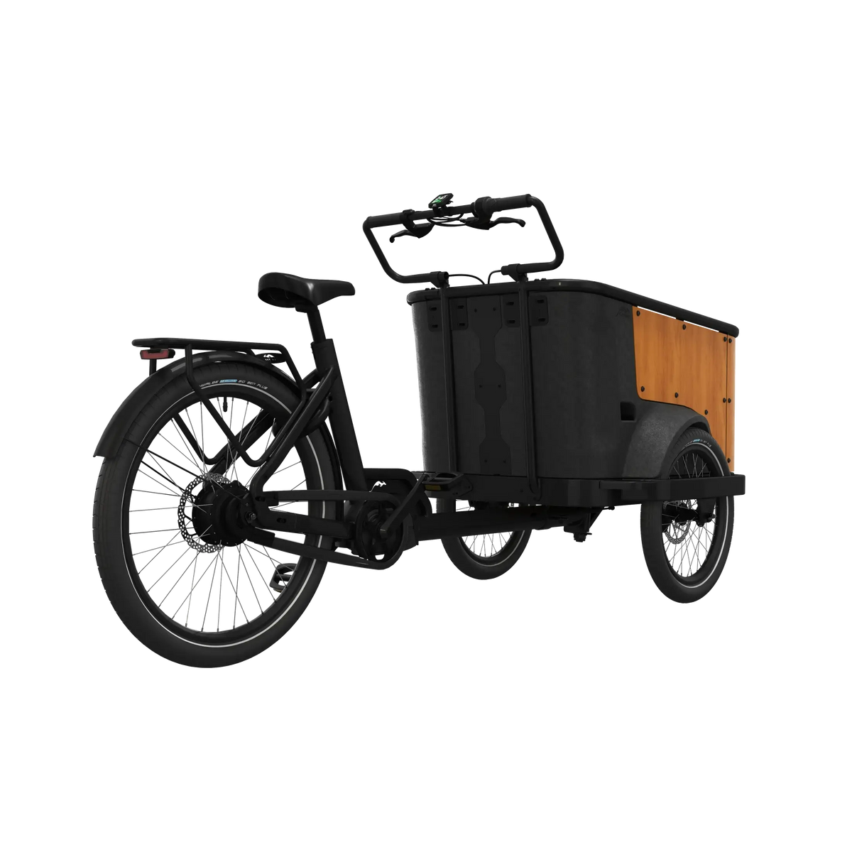 Cangoo Buckle Up – Elektrische Bakfiets - Hout/Zwart - AE-trading