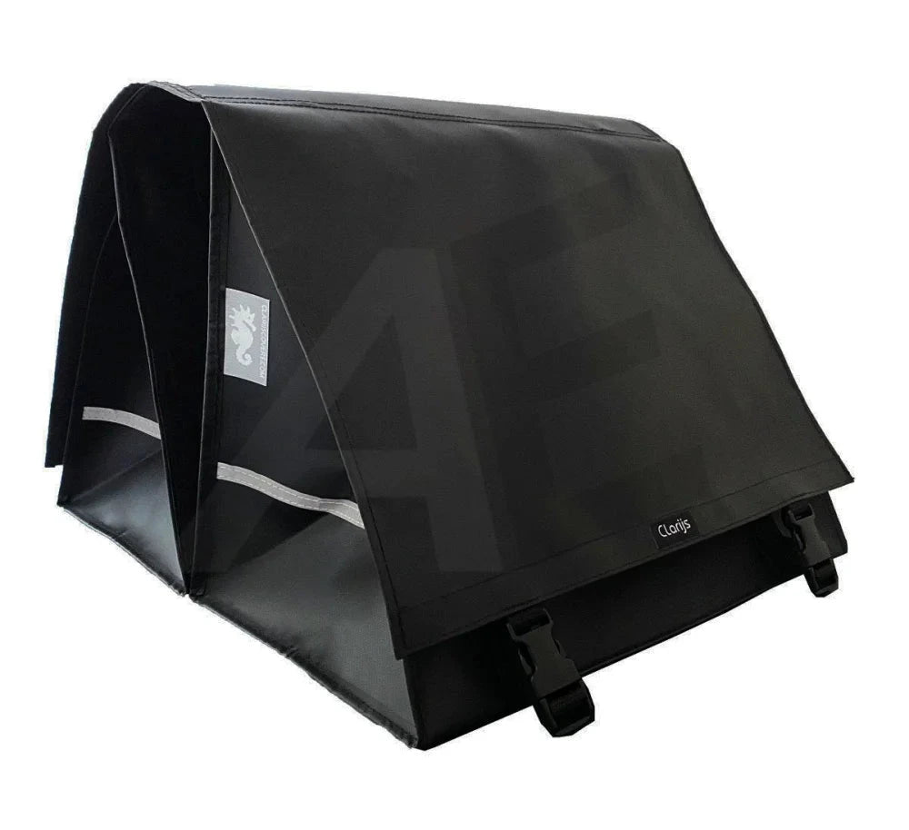 Clarijs fietstas dubbel XXL PVC 70L met uitsparing zwart - AE-trading