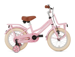 SuperSuper Cooper 14 Kinderfiets Roze – Beginnersfiets met Lichtgewicht Aluminium Frame en Inclusief Zijwieltjes voor Stabiliteit - AE-trading