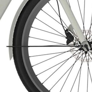 Cortina spatbordstang voor 28 E-Nite metallic silver matt - AE-trading