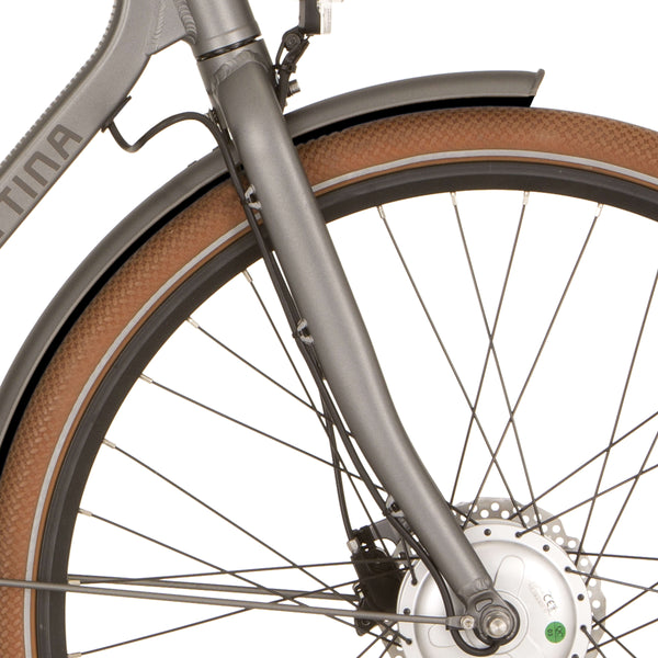 Cortina voorvork E-Foss FM lead metal matt - AE-trading