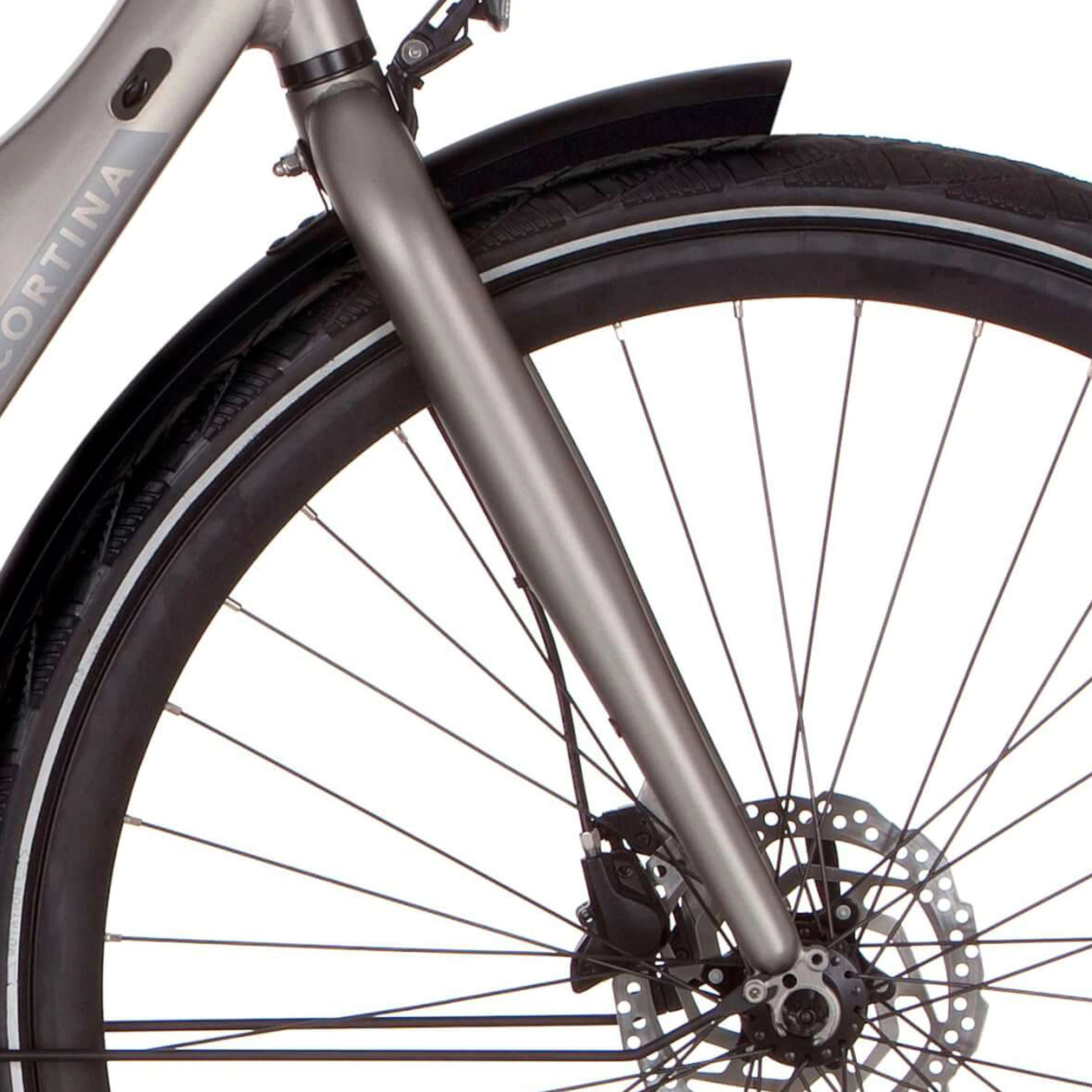 Cortina voorvork E-Mozzo shadow silver matt - AE-trading