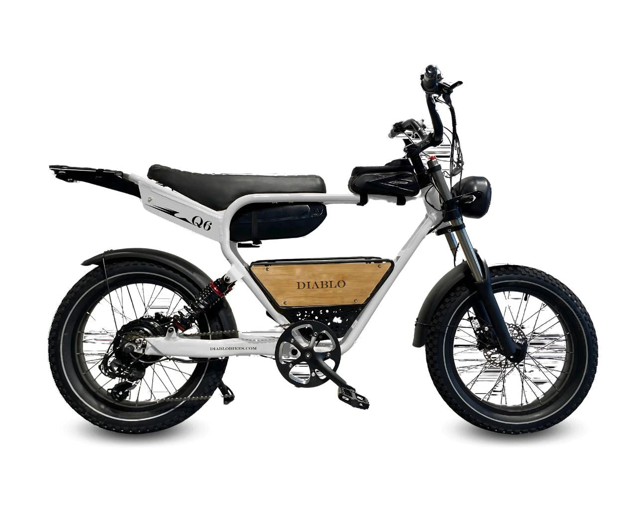 Diablo Q6 Fatbike 7RD Shimano Versnellingen en Hydraulische Remmen met alle Accessoires - Fashion Grey - AE-trading