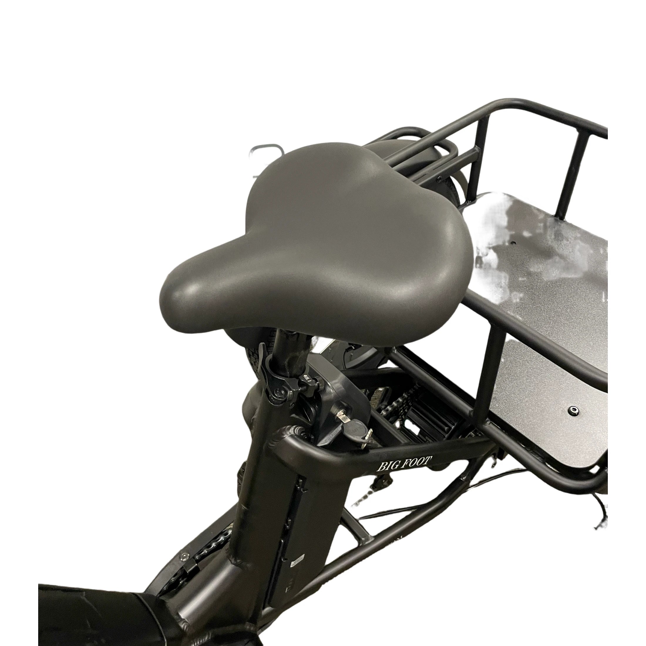 Diablo Big Foot Fatbike Driewieler Fiets Elektrisch Cargo - Mat zwart - Twee accu's - AE-trading