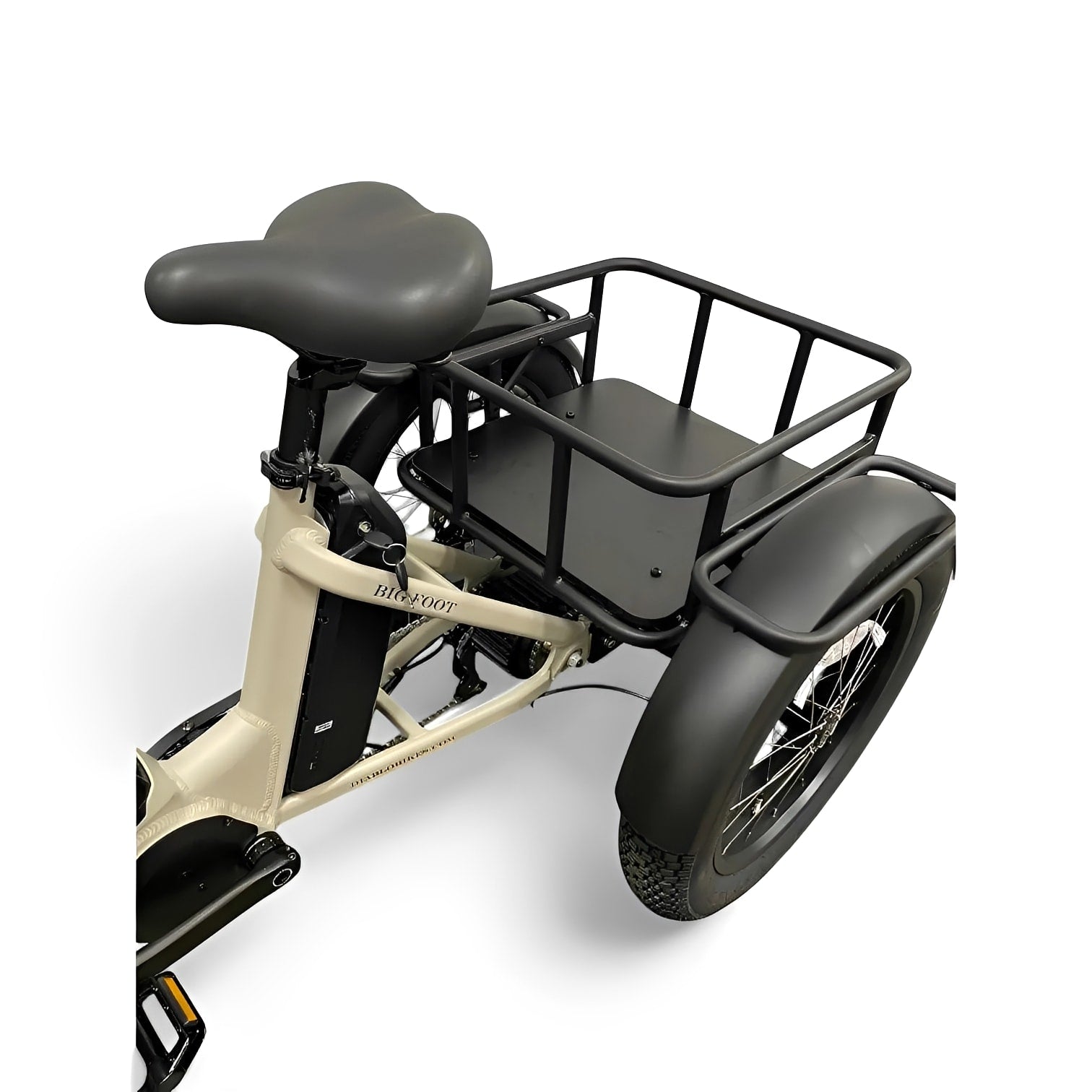 Diablo Big Foot Fatbike Driewieler Fiets Elektrisch Cargo - Fashion Grey Grijs - Twee accu's - AE-trading