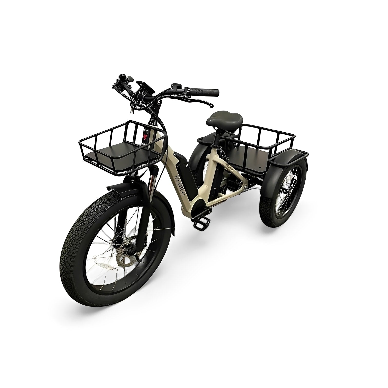Diablo Big Foot Fatbike Driewieler Fiets Elektrisch Cargo - Fashion Grey Grijs - Twee accu's - AE-trading
