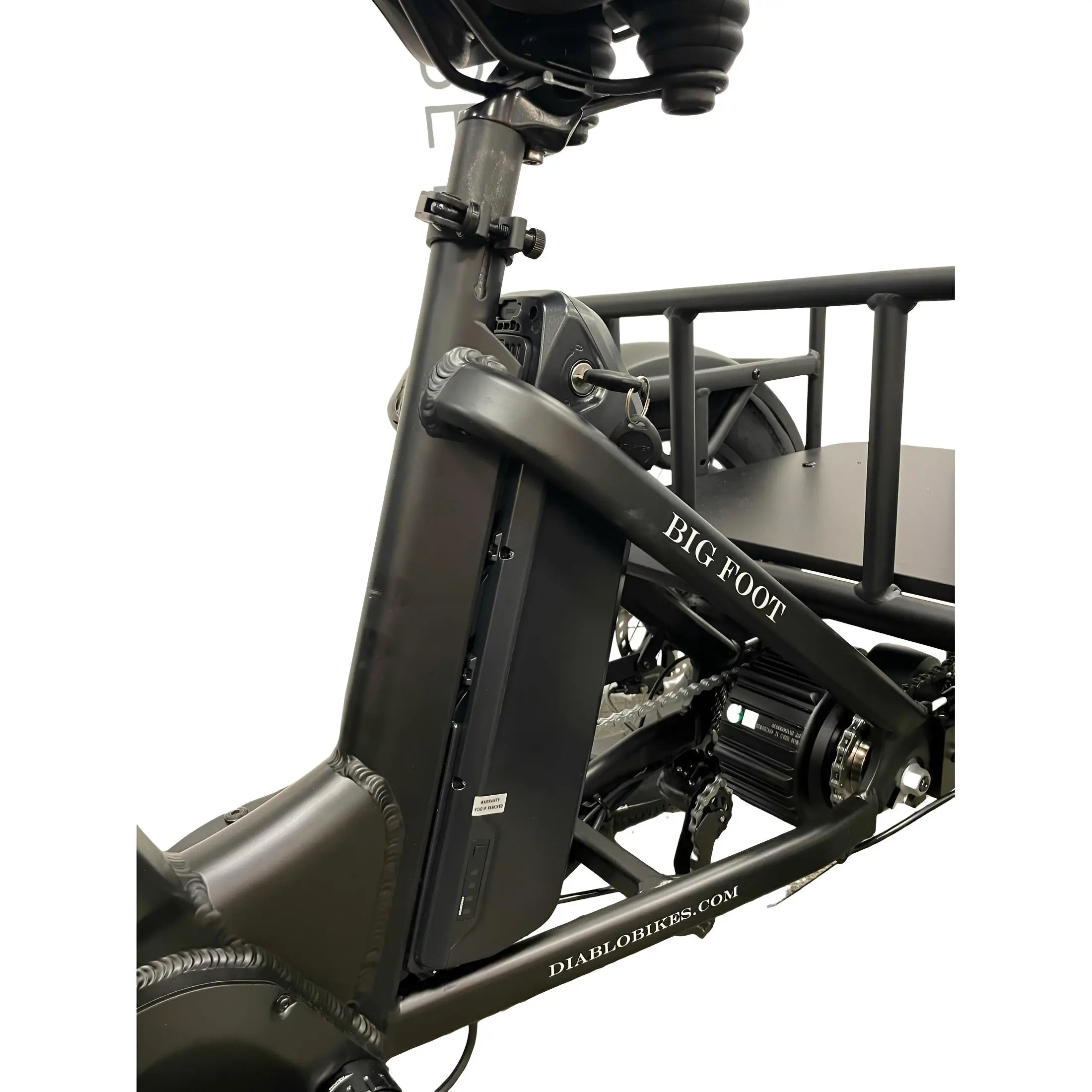 Diablo Big Foot Fatbike Driewieler Fiets Elektrisch Cargo - Mat zwart - Twee accu's - AE-trading