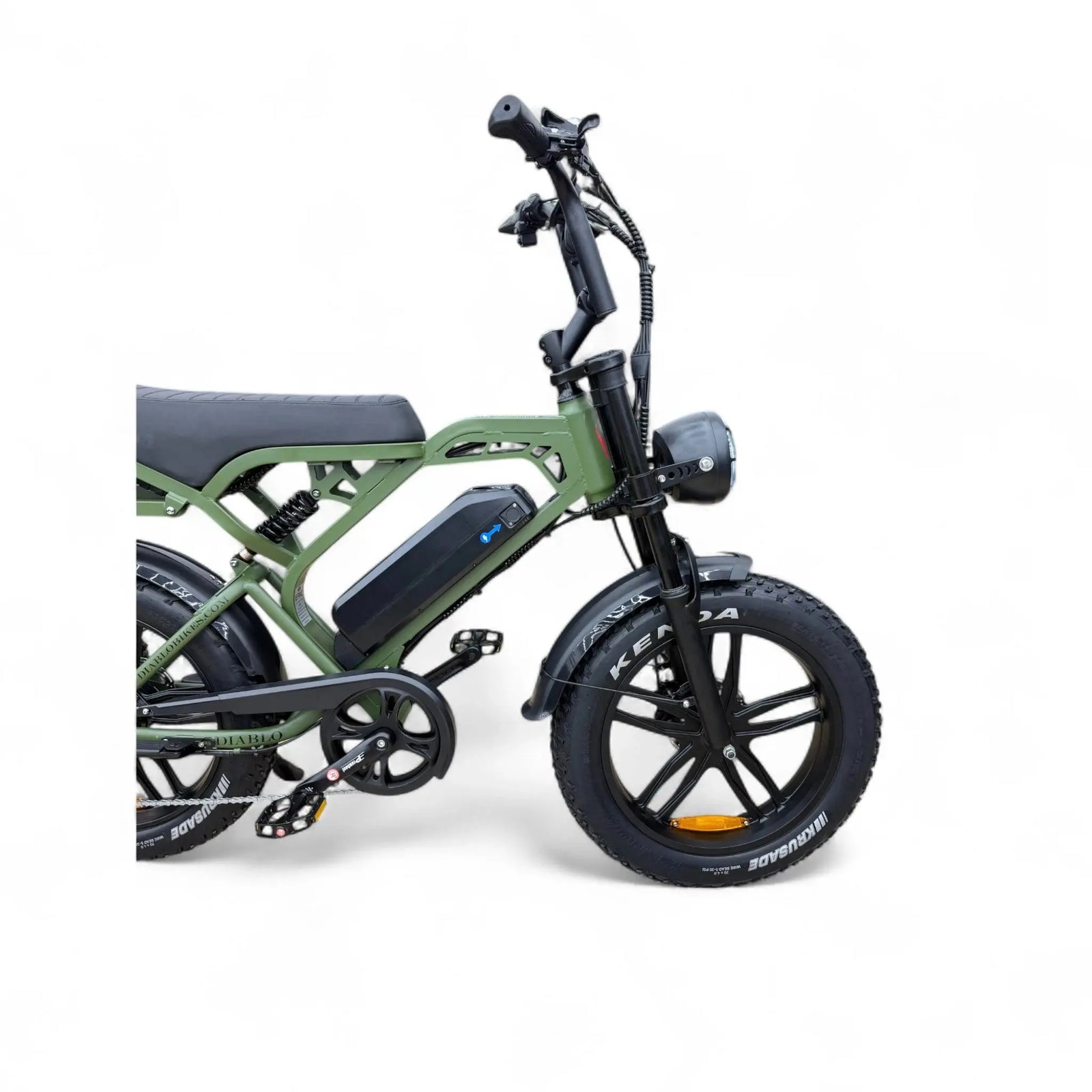 Diablo E-One V20 Pro Fatbike – Groen – 250W – Volledige vering – Hydraulische schijfremmen: - AE-trading