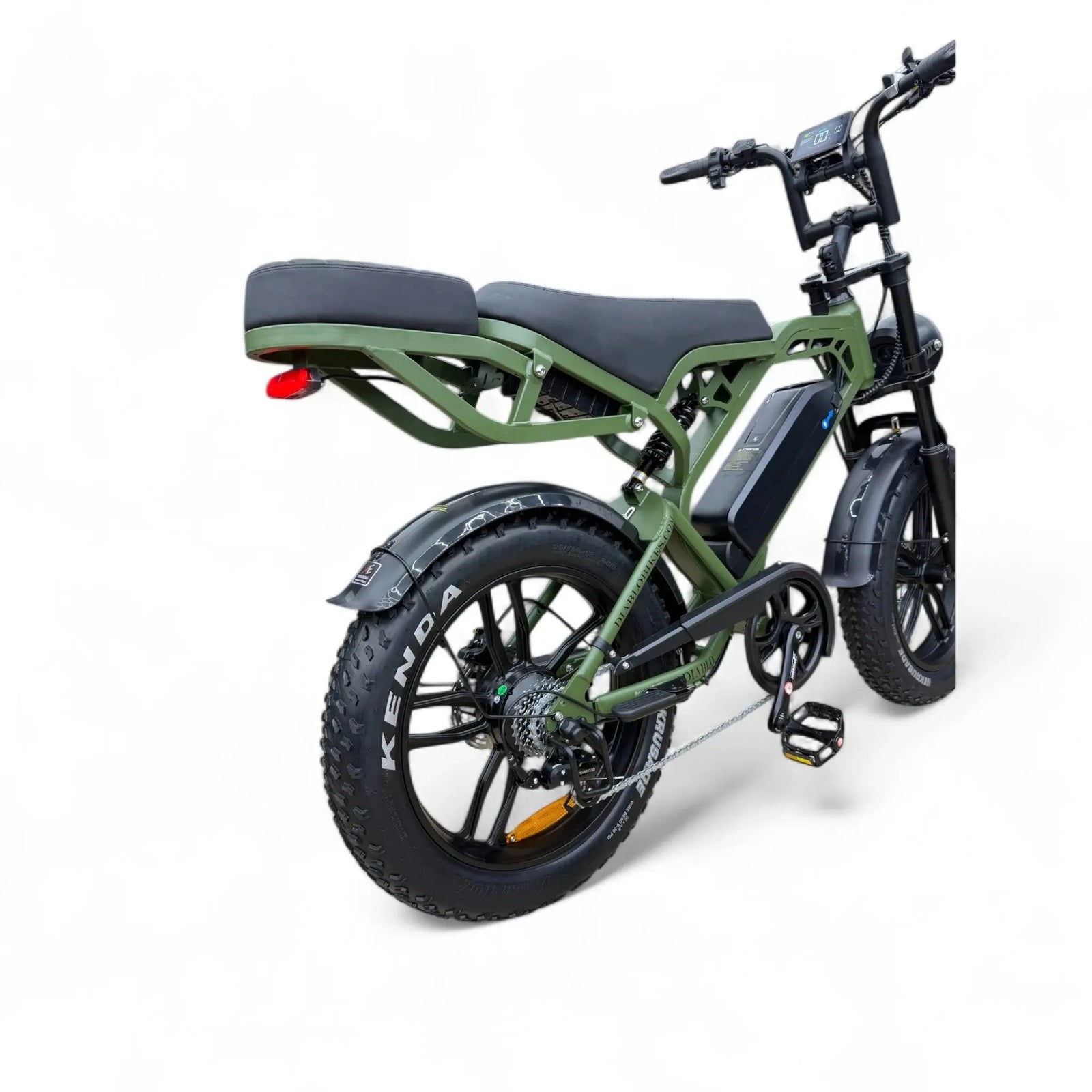 Diablo E-One V20 Pro Fatbike – Groen – 250W – Volledige vering – Hydraulische schijfremmen: - AE-trading