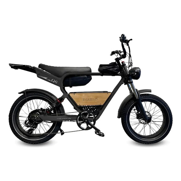 Diablo Q6 Fatbike - Mat Zwart - AE-trading