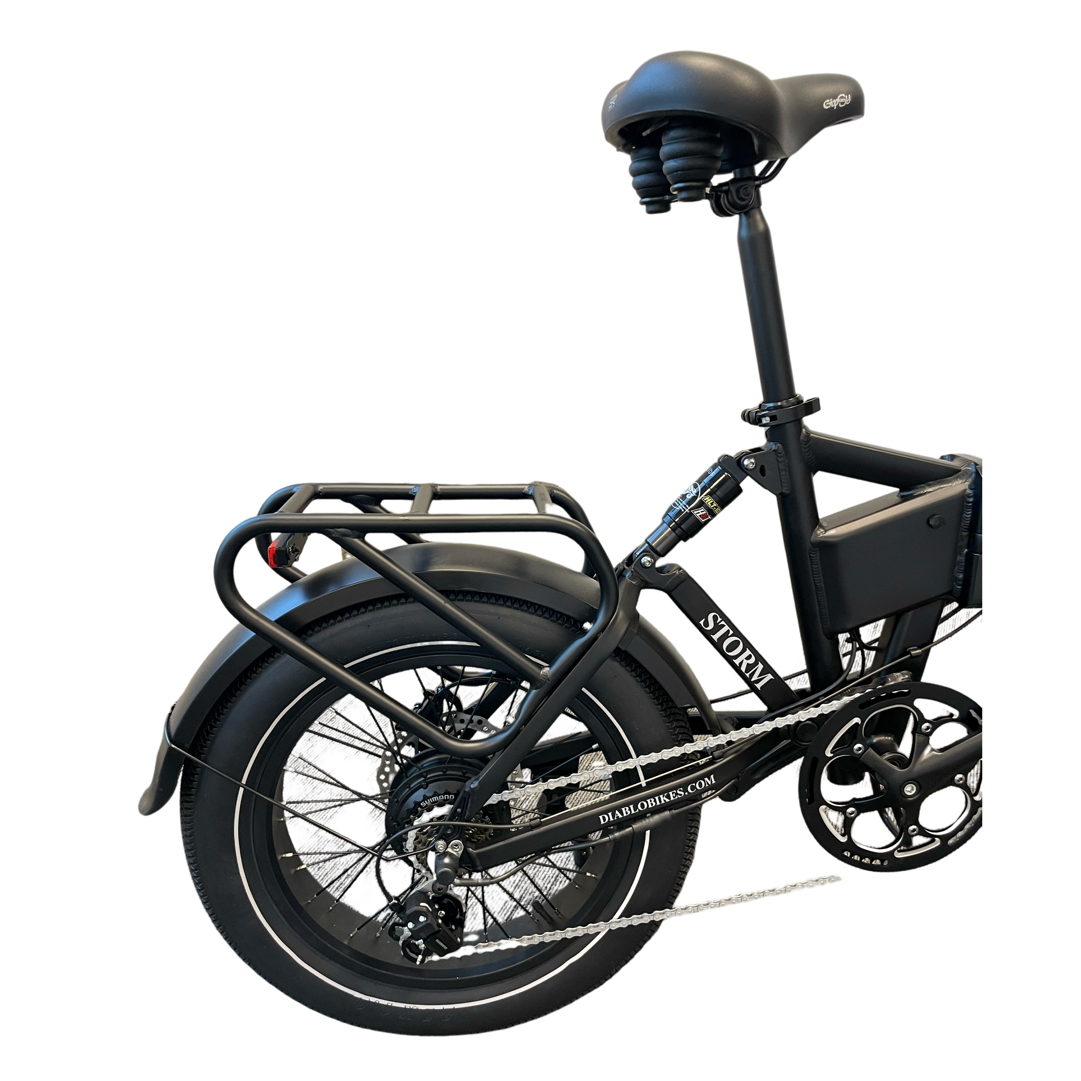 Diablo Storm Fatbike Vouwfiets met Hydraulische remmen - Mat Zwart