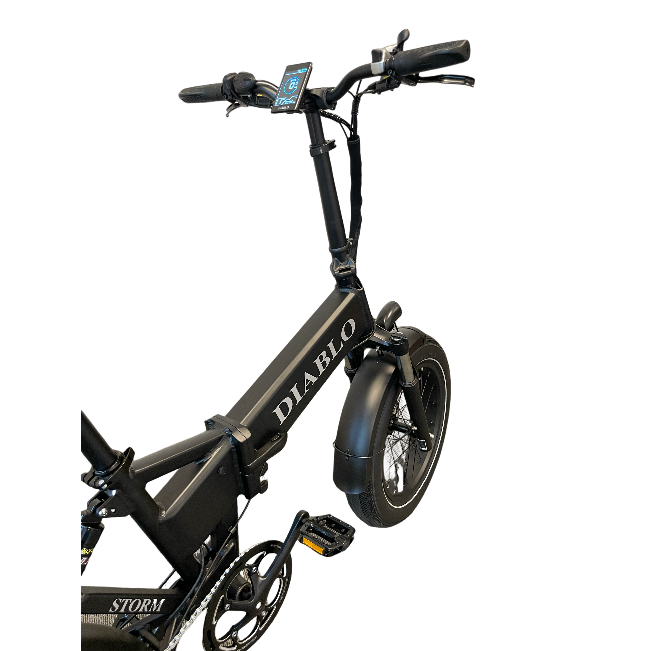 Diablo Storm Fatbike Vouwfiets met Hydraulische remmen - Mat Zwart
