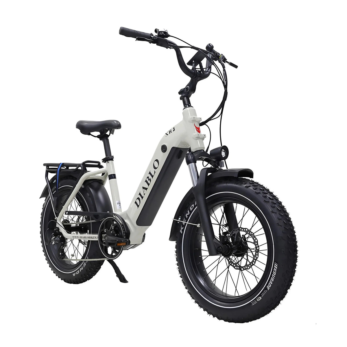 Diablo XR2 - Fatbike - Grijs - 20 inch - 160 kg Draagvermogen - Accu Vermogen 15.6 Ah - Hydraulische Remmen - 250W AKM Middenmotor - Shimano 7 Versnellingen - AE-trading