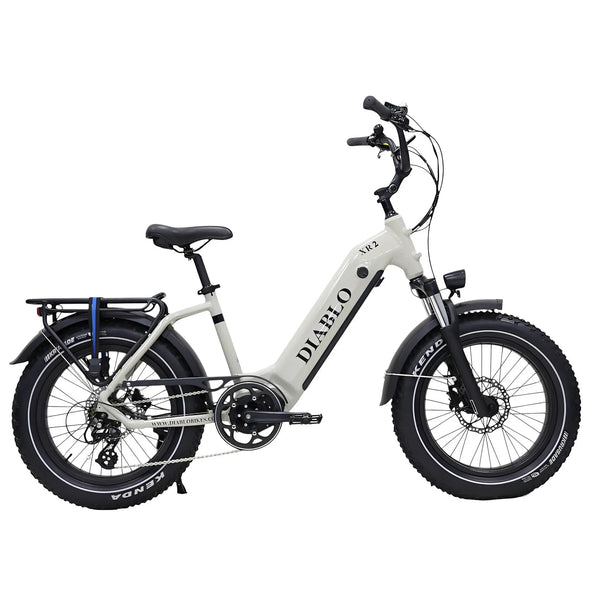 Diablo XR2 - Fatbike - Grijs - 20 inch - 160 kg Draagvermogen - Accu Vermogen 15.6 Ah - Hydraulische Remmen - 250W AKM Middenmotor - Shimano 7 Versnellingen - AE-trading
