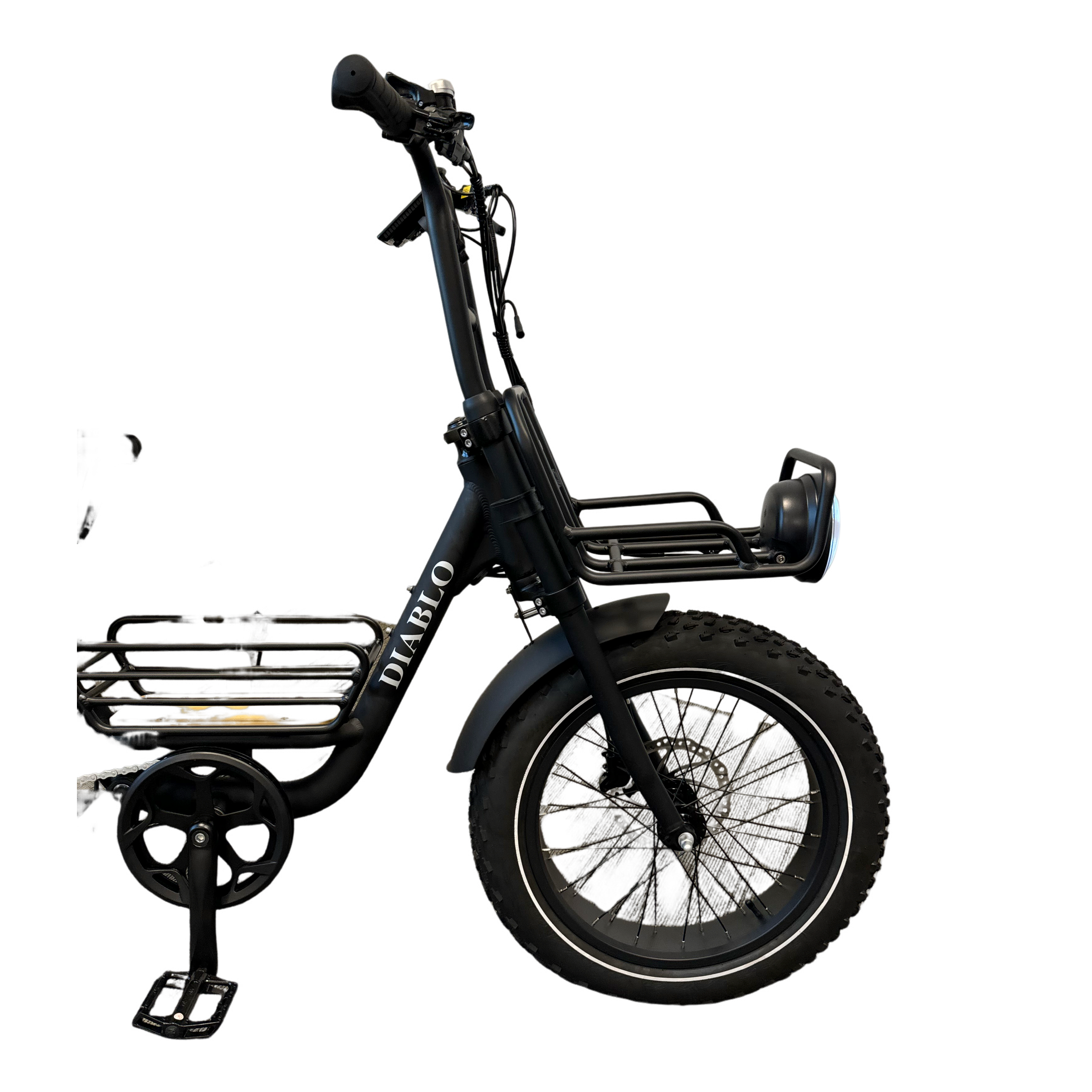 Diablo Zipper Fatbike 7SP Shimano Versnellingen en Achtervering - Mat zwart - AE-trading