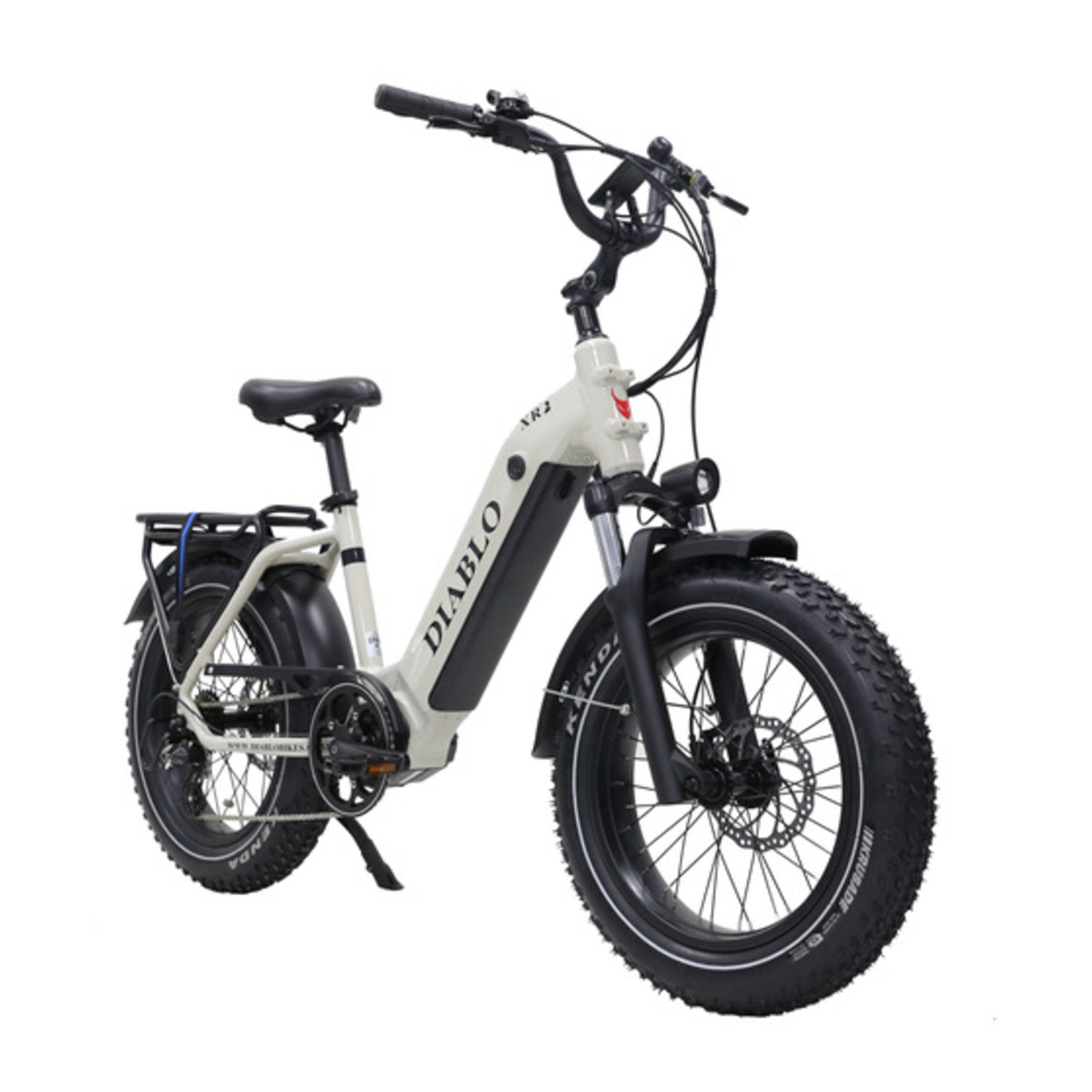 Diablo XR2 - Fatbike - Grijs - 20 inch - 160 kg Draagvermogen - Accu Vermogen 15.6 Ah - Hydraulische Remmen - 250W AKM Middenmotor - Shimano 7 Versnellingen - AE-trading