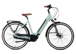 Novel MM XS – Elektrische Damesfiets 28 inch – 520Wh Middenmotor – Shimano Nexus 7 – Hydraulische Schijfremmen – Mineral Green - AE-trading